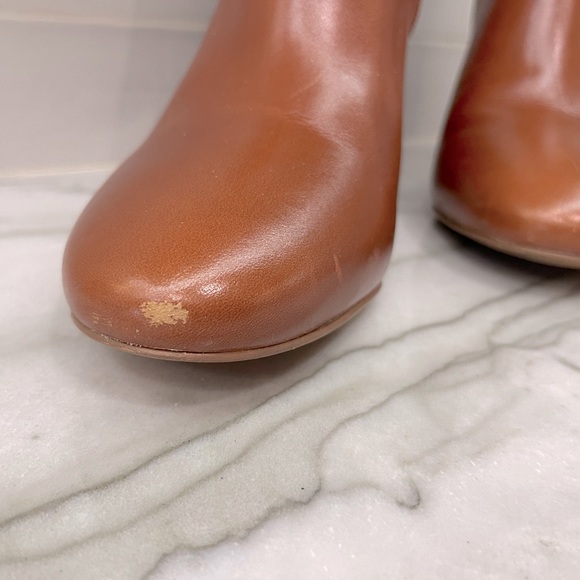 Jeffrey Campbell Prianka Zippered Heeled Bootie in Cognac size 8 - Picture 6 of 6